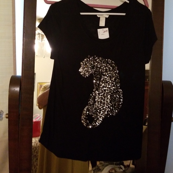 h and m sequin top